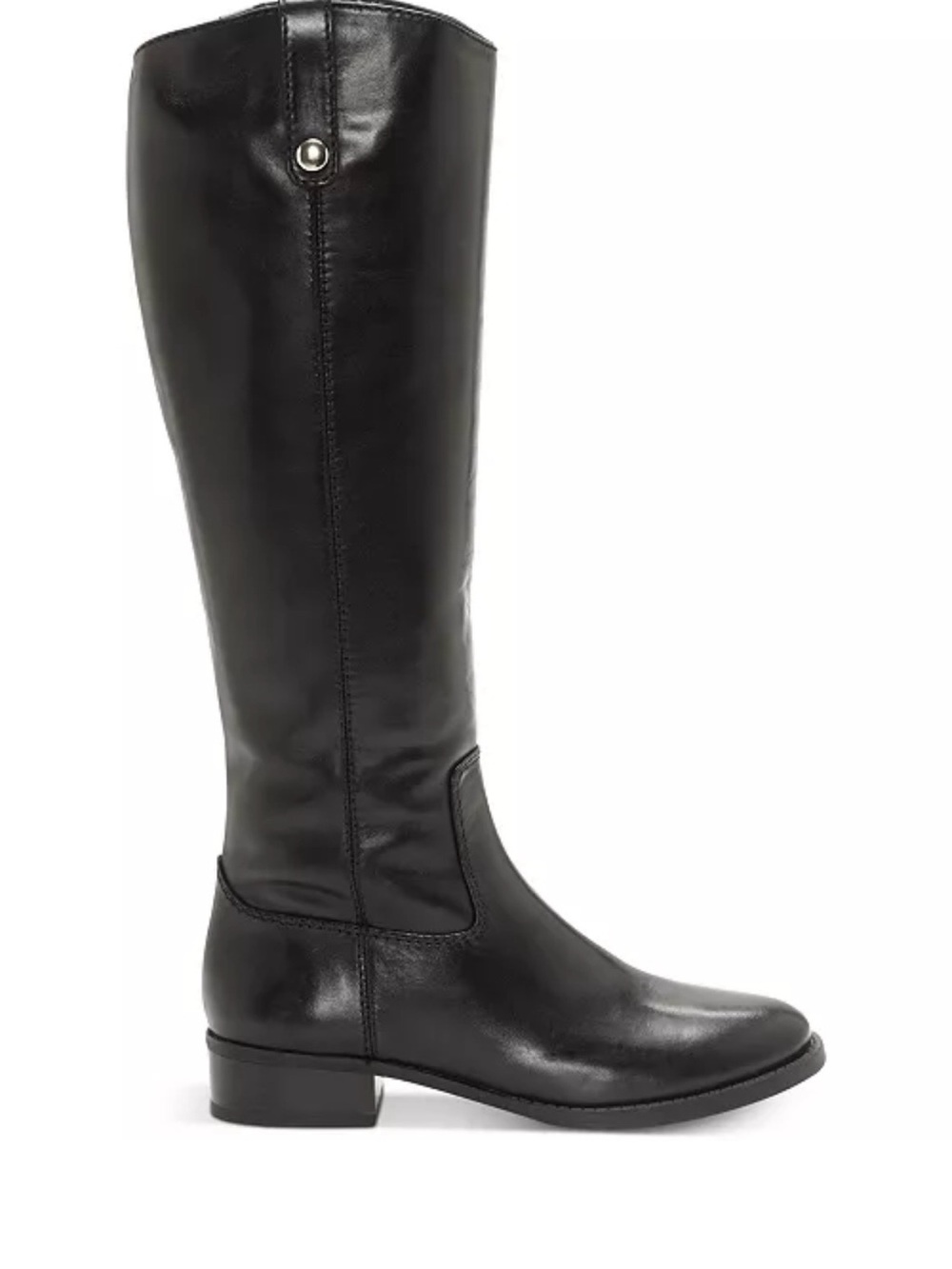 INC International Concepts Black Knee-High Leather Riding Boots